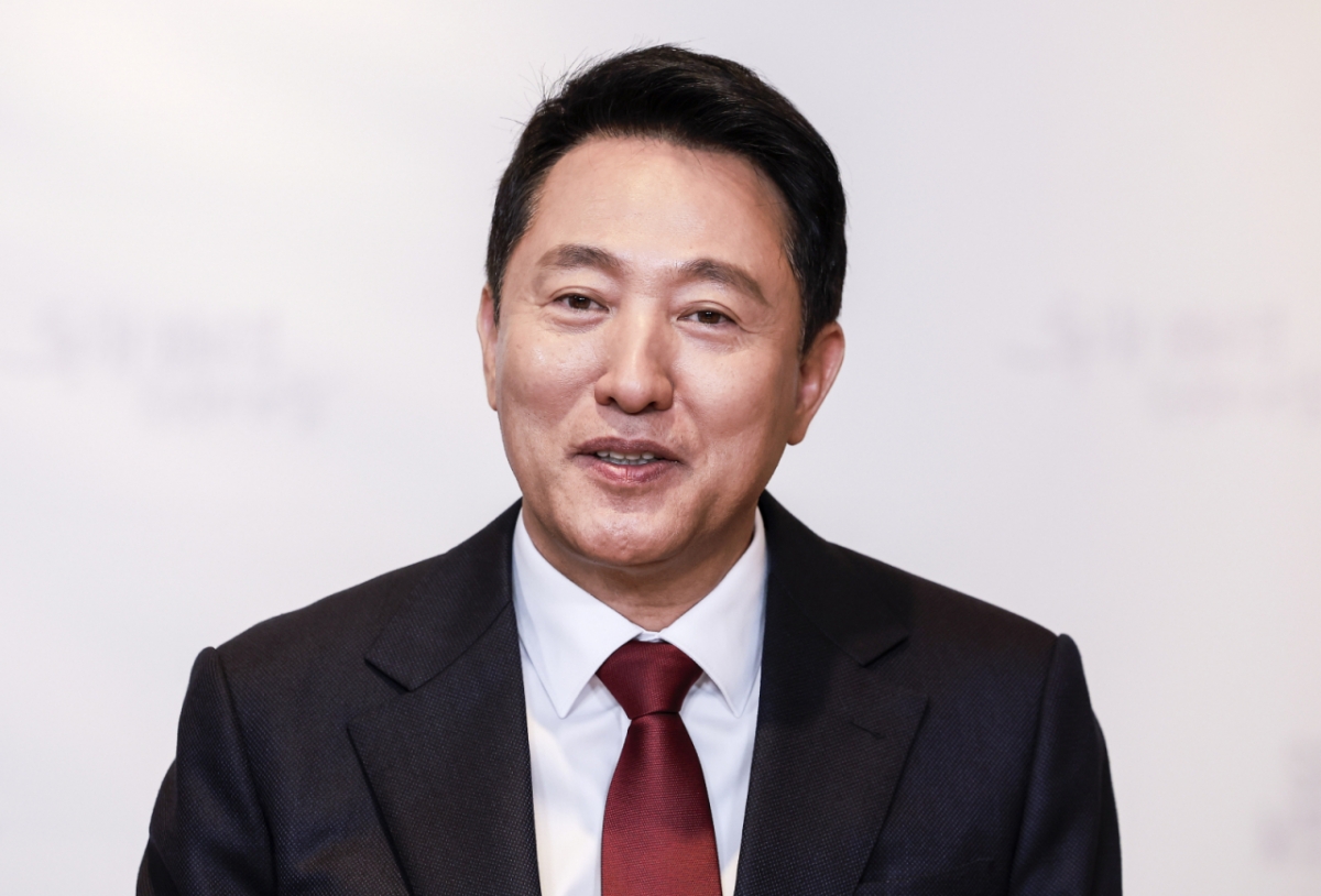 오세훈 서울시장이 지난 7일 서울 중구 서울시청 집무실에서 열린 서울시 홍보대사 위촉식에서 인사말을 하고 있다. /사진=뉴시스