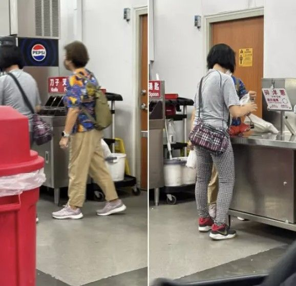 대만 가오슝에 있는 코스트코 매장에서 무료로 제공되는 핫도그용 양파 토핑을 여성들이 비닐봉지에 담아 가고 있다. /사진=SNS 갈무리