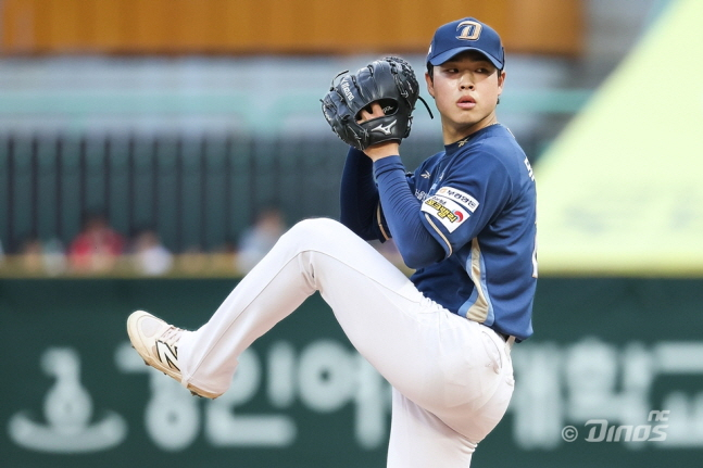 SSG전 투구를 하는 목지훈. /사진=NC 다이노스 제공