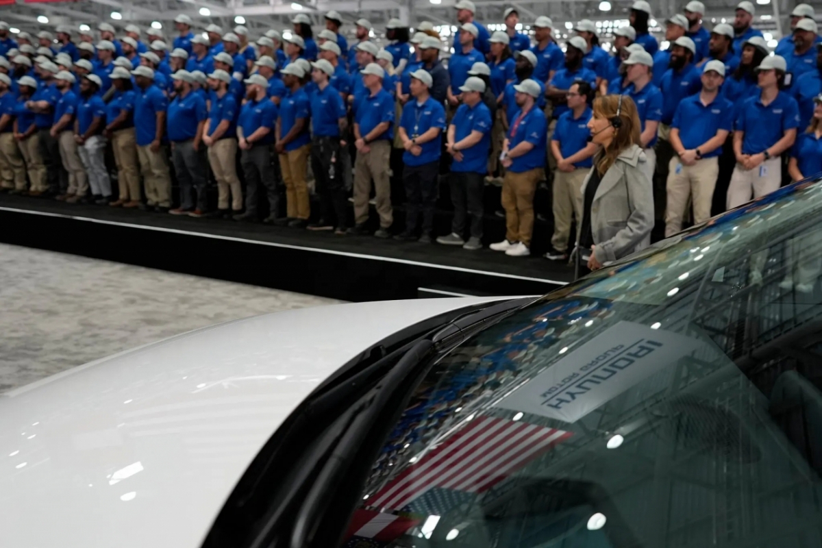 지난 3월 조지아주 사바나 근처에 있는 현대자동차 전기자동차 생산 공장 /AP=뉴시스