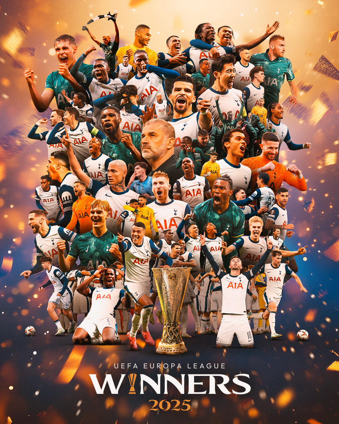 토트넘 홋스퍼의 2024~2025시즌 유로파리그 우승 포스터. /사진=토트넘 홋스퍼 공식 사회관계망서비스(SNS)