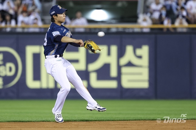 김한별의 수비 모습. /사진=NC 다이노스 제공