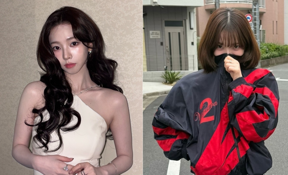 에스파 카리나가 빨간색 숫자 2가 적힌 검은색 점퍼를 입어 정치색 논란에 휩싸였다. /사진=인스타그램 갈무리