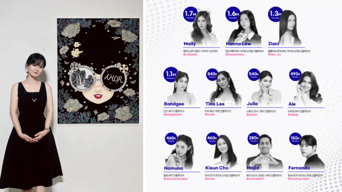 왼쪽 김지희 작가,  메가 인플루언서./사진제공=한국의료관광진흥협회, 바이오플러스인터내셔널