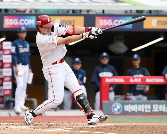 안타를 날리는 고명준. /사진=SSG 랜더스 제공