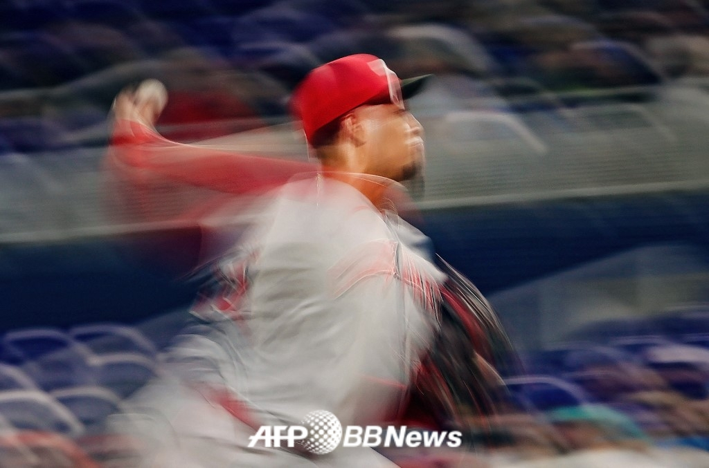 신시내티 레즈 시절 알렉시스 디아즈의 모습. /AFPBBNews=뉴스1