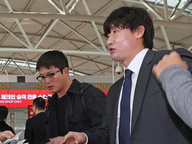 박준태(왼쪽)과 오주원. /사진=키움 히어로즈