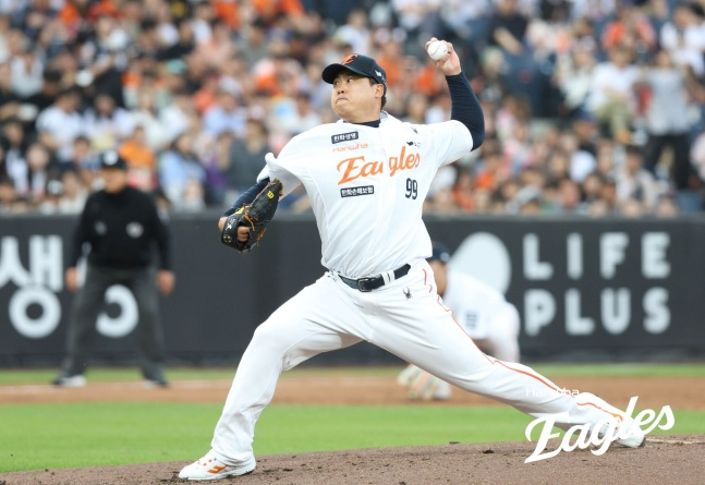 한화 류현진이 5일 대전 KT전에서 역투하고 있다. /사진=한화 이글스 제공