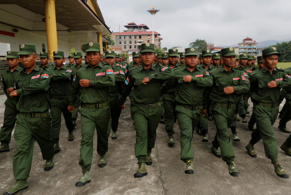 중국이 지원하는 미얀마 민명대 '와족연합군'(UWSA) /로이터=뉴스1