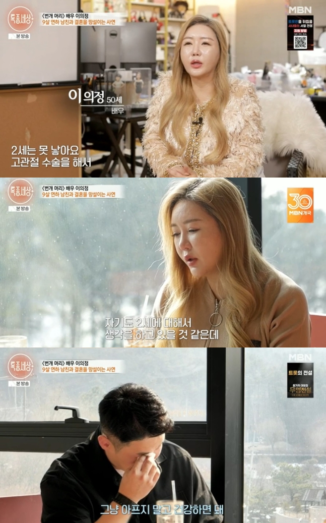 배우 이의정이 근황을 전했다. /사진=MBN '특종세상' 방송화면