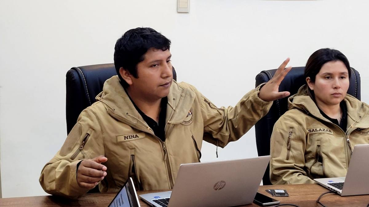 FAME 사업 관련 설명중인 에르윙 니나 소령. /사진=조규희 기자