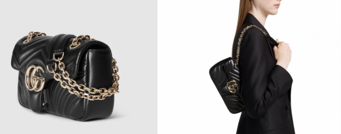 구찌 공식 홈페이지에서 판매되고 있는 가방들. 위와 같은 디자인의 가방이 약 2860달러(약 390만원)부터 1400달러(약 190만원)까지 판매되고 있다. / 사진=구찌