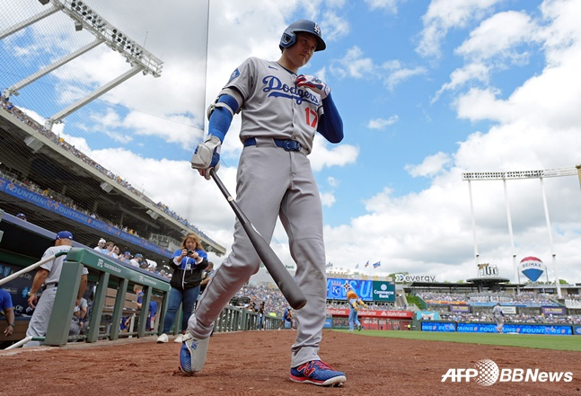 캔자스시티전 타석에 나서고 있는 오타니. /AFPBBNews=뉴스1