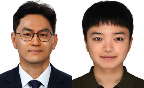 인천대 김현범 교수(왼쪽)와 김형진 학생/사진제공=인천대학교