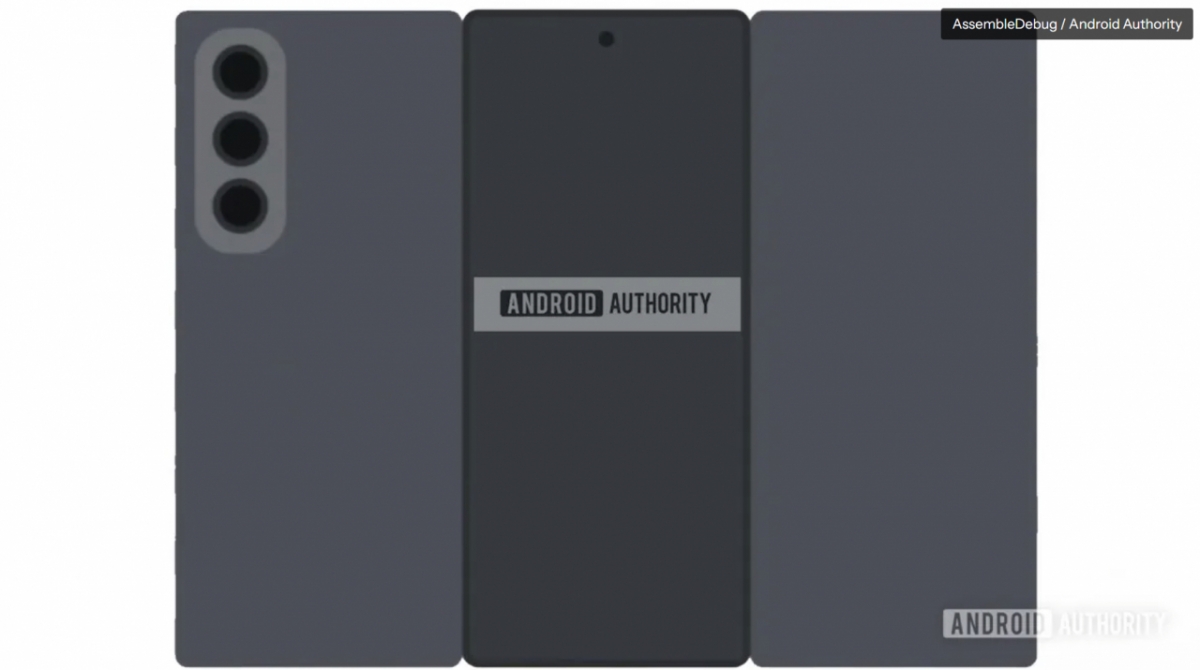 삼성전자의 트리폴드폰 예상 이미지. /사진=안드로이드 오쏘리티