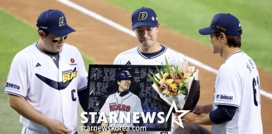 두산 베어스 김재호의 은퇴 경기 모습. /사진=강영조 선임기자