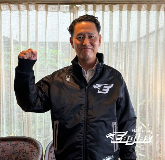 한화 쓰루오카 퓨처스 배터리 코치. /사진=한화 이글스 제공