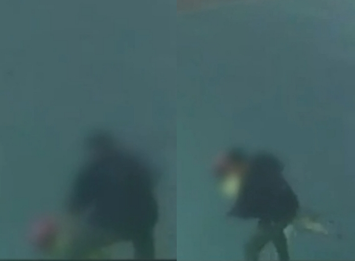 공원에 설치된 폐쇄회로(CC)TV에는 A씨가 인라인스케이트를 타는 딸을 넘어뜨리고 주먹질하는 모습이 담겼다. 그는 딸을 들어 던지더니 발길질도 했다. /사진=채널A 뉴스 캡처