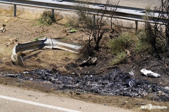 조타와 안드레의 차량 사고 현장. /AFPBBNews=뉴스1