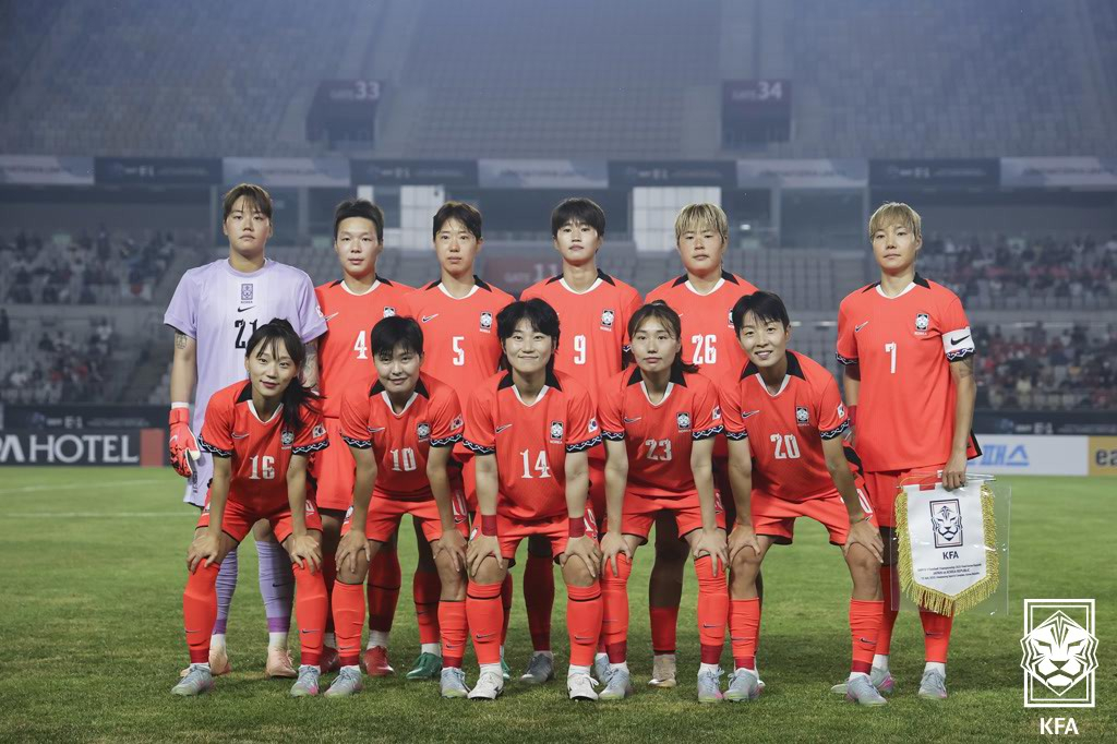 13일 오후 8시 화성종합경기타운에서 열린 2025 동아시아축구연맹(EAFF) E-1 챔피언십(동아시안컵) 2차전 한국의 베스트 11. /사진=대한축구협회(KFA) 제공