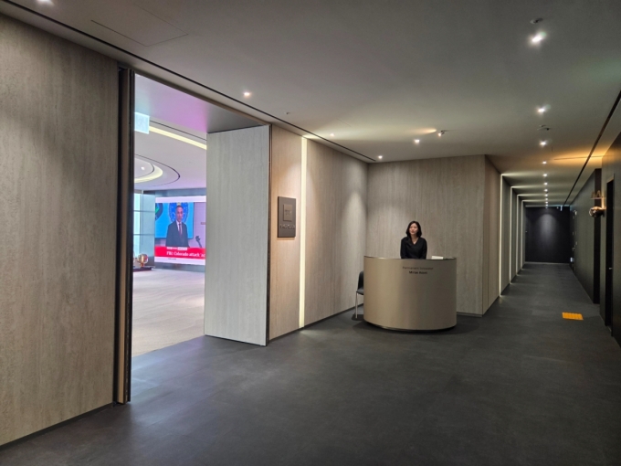 미래에셋증권 1호 패밀리오피스 센터 'The Sage 패밀리오피스 강남' 프론트. /사진=배한님 기자