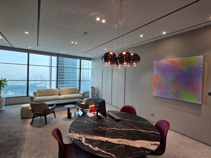 미래에셋증권 1호 패밀리오피스 센터 'The Sage 패밀리오피스 강남'의 상담실. /사진=배한님 기자