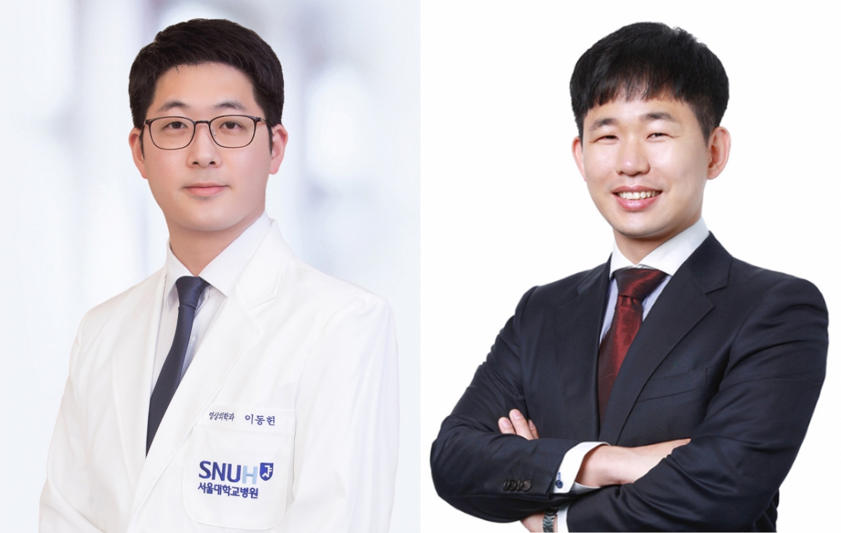 (사진 왼쪽부터) 서울대병원 영상의학과 이동헌·서울대 데이터사이언스대학원 김형신 교수. 