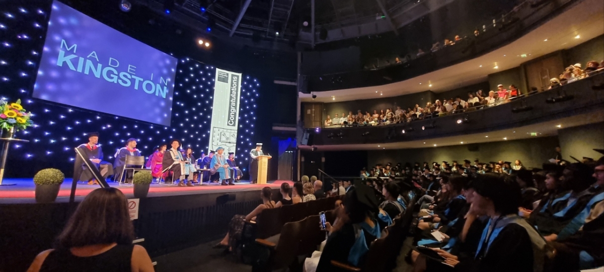 킹스턴대에서 열린 박영준 석좌교수의 명예박사학위 수여식 전경./사진제공=광운대  