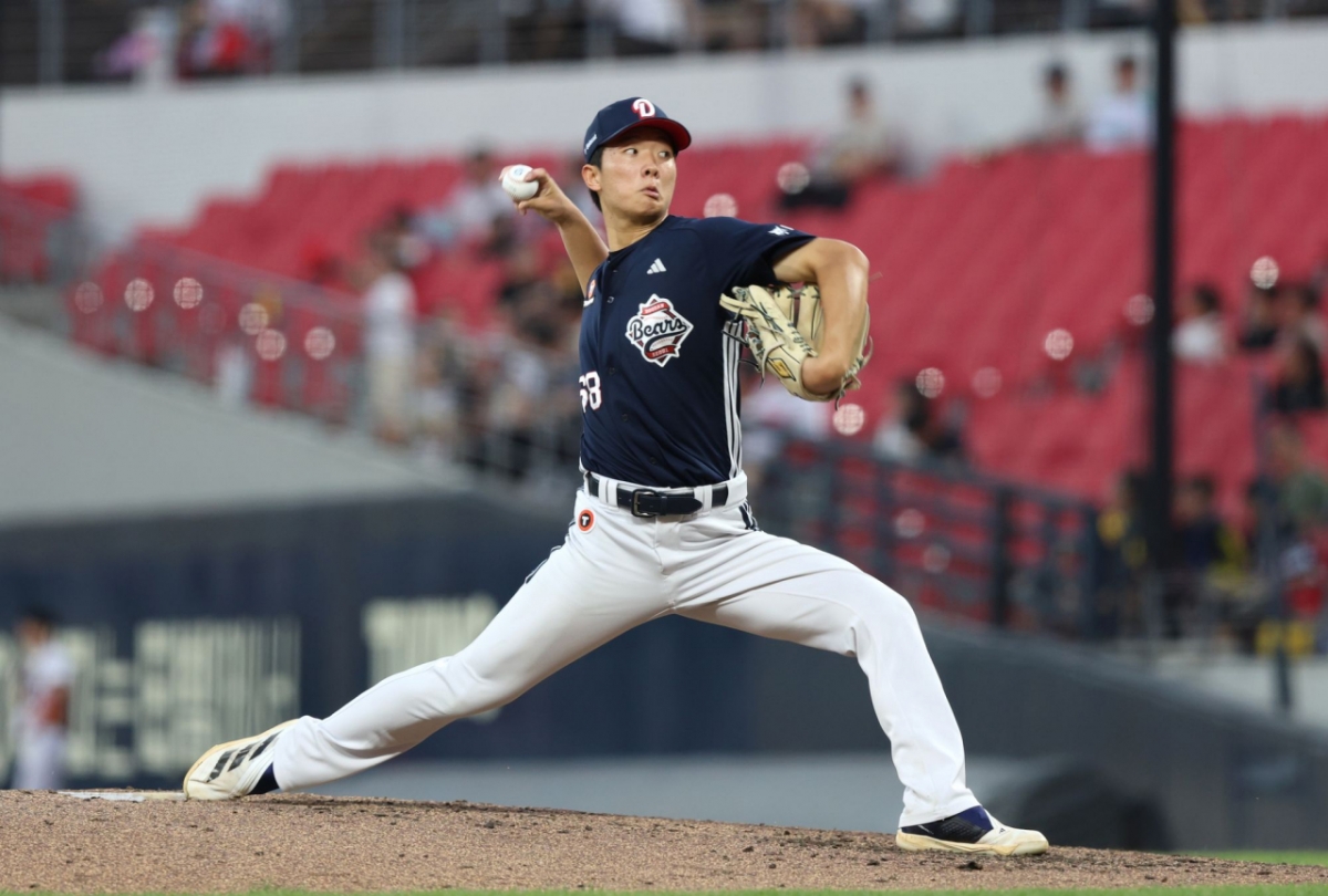 29일 두산 베어스 최민석의 모습. /사진=두산 베어스 제공