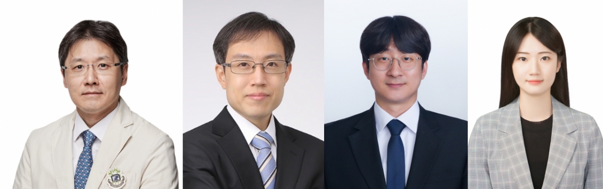 (사진 왼쪽부터) 김성원 교수, 구희범 교수, 전정호 연구원, 천서영 연구원. /사진=가톨릭중앙의료원