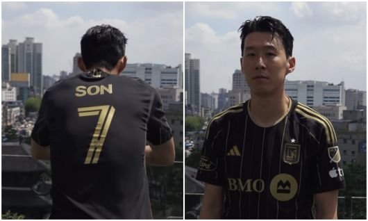 미국 메이저리그사커(MLS) LAFC(로스앤젤레스FC)로 이적한 손흥민이 서울 동대문을 배경으로 LAFC 유니폼을 입고 팬들에게 인사했다./사진=LAFC 인스타그램