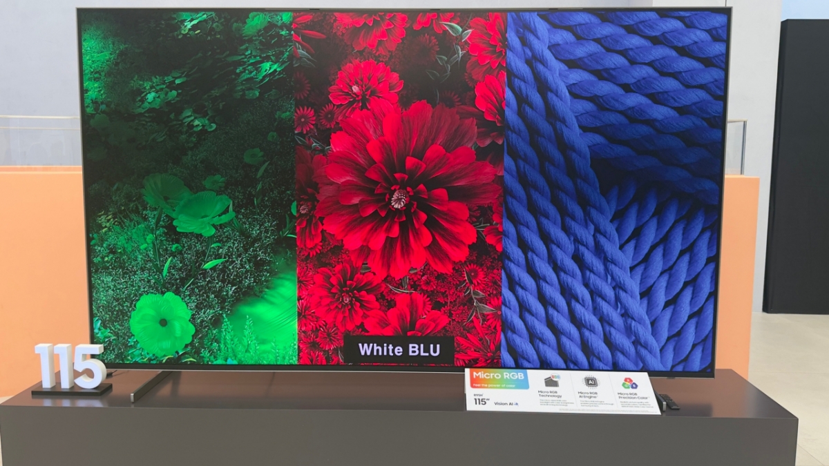 삼성전자가 차세대 디스플레이 기술을 집약한 '마이크로 RGB TV'를 세계 최초로 출시했다. /사진=김남이 기자