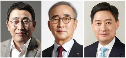 (왼쪽부터) 유영상 SK텔레콤 대표, 김영섭 KT 대표, 홍범식 LG유플러스 대표.