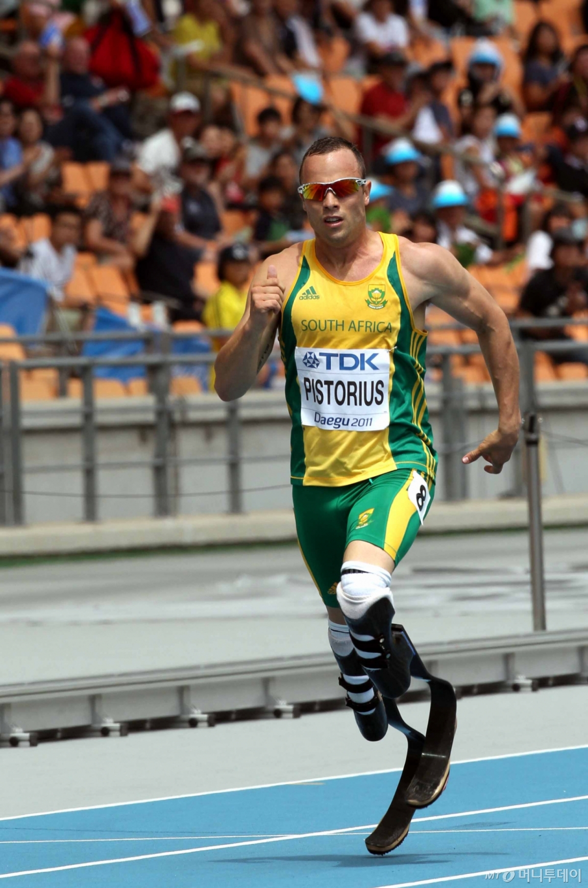 2013년 8월 18일. 절단 장애인 육상 선수로는 최초로 올림픽 무대에 올라 전세계적인 주목을 받은 오스카 피스토리우스가 여자친구를 살해한 혐의 등으로 기소됐다. /사진=임성균 기자 tjdrbs23@