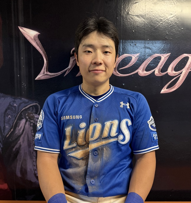 삼성 김지찬이 19일 창원 NC전 승리 후 스타뉴스와 인터뷰를 하고 있다. /사진=양정웅 기자