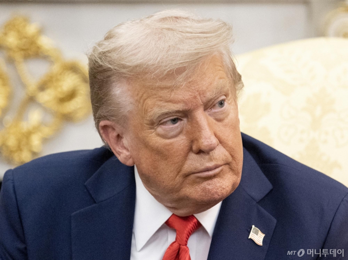 [워싱턴=뉴시스] 고범준 기자 = 도널드 트럼프 미국 대통령이 25일(현지 시간) 미국 워싱턴DC 백악관에서 이재명 대통령과 한미 정상회담을 하고 있다. 2025.08.26. bjko@newsis.com /사진=