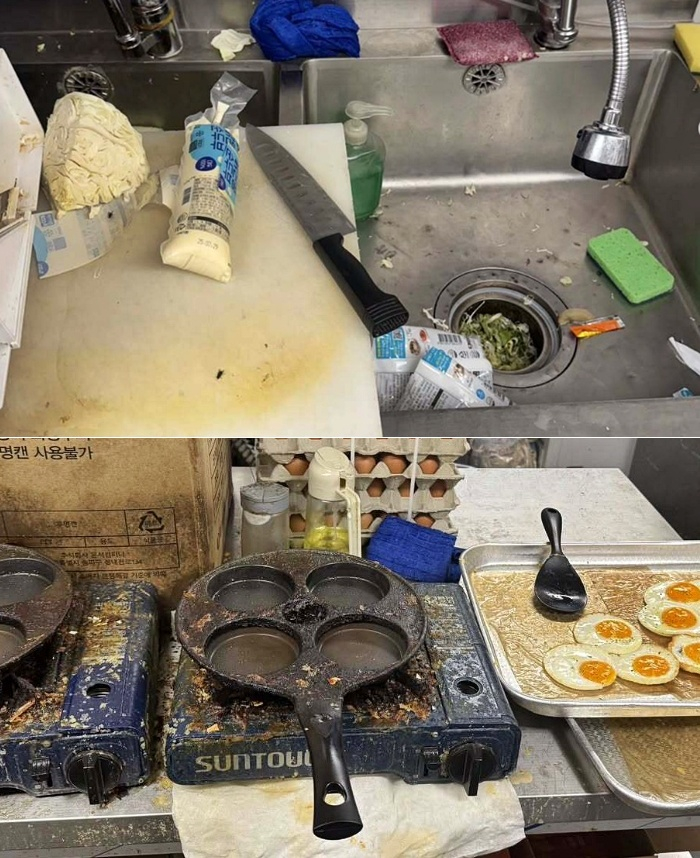 '맛집'이라고 소문난 배달 음식점의 비위생적인 주방 상태가 공개돼 충격을 줬다./사진=인스타그램 'bobaedream'