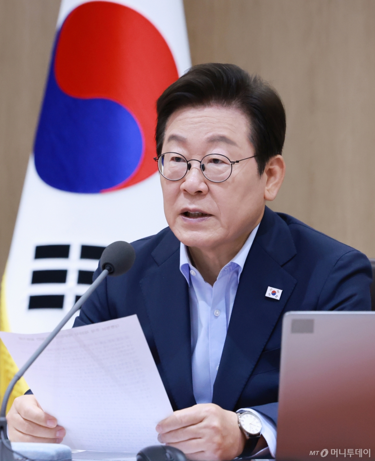 [서울=뉴시스] 고범준 기자 = 이재명 대통령이 29일 서울 용산 대통령실 청사에서 열린 제39회 국무회의(임시)에서 발언하고 있다. (대통령실통신사진기자단) 2025.08.29. bjko@newsis.com /사진=