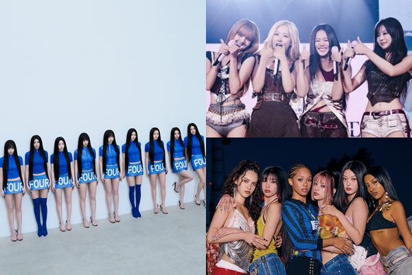 (왼쪽부터 시계방향) 트와이스, 블랙핑크, 캣츠아이 / 사진=JYP엔터테인먼트, YG엔터테인먼트, 하이브 아메리카