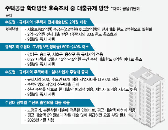 주택공급 확대방안 후속조치 중 대출규제 방안/그래픽=임종철