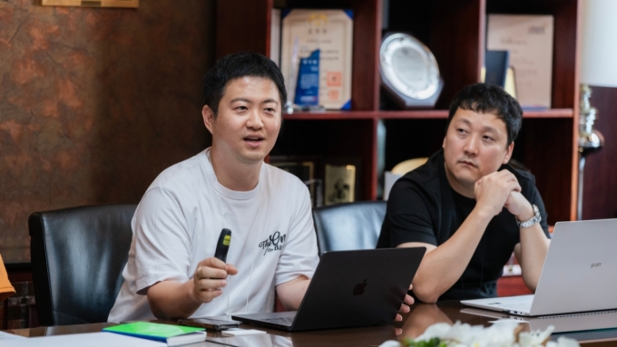 이현주 마이다스인 CP가 AI역량검사에 대해 설명하고 있는 모습. /사진=마이다스그룹 