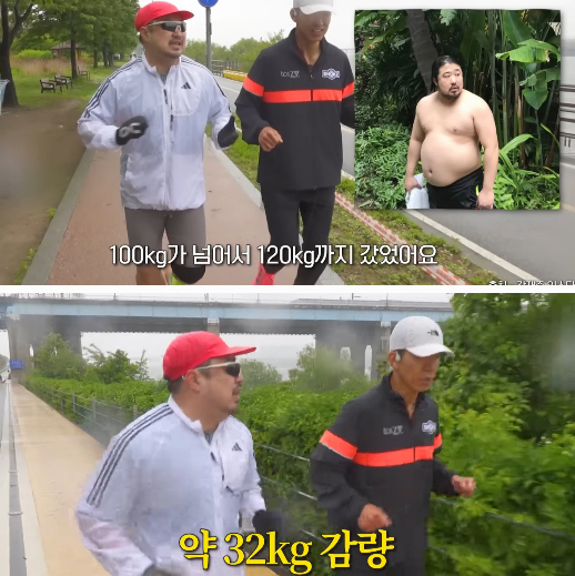 개그맨 강재준이 가수 션과 함께 러닝을 하며 다이어트 비하인드를 전했다.사진=유튜브 채널 ‘션과 함께’
