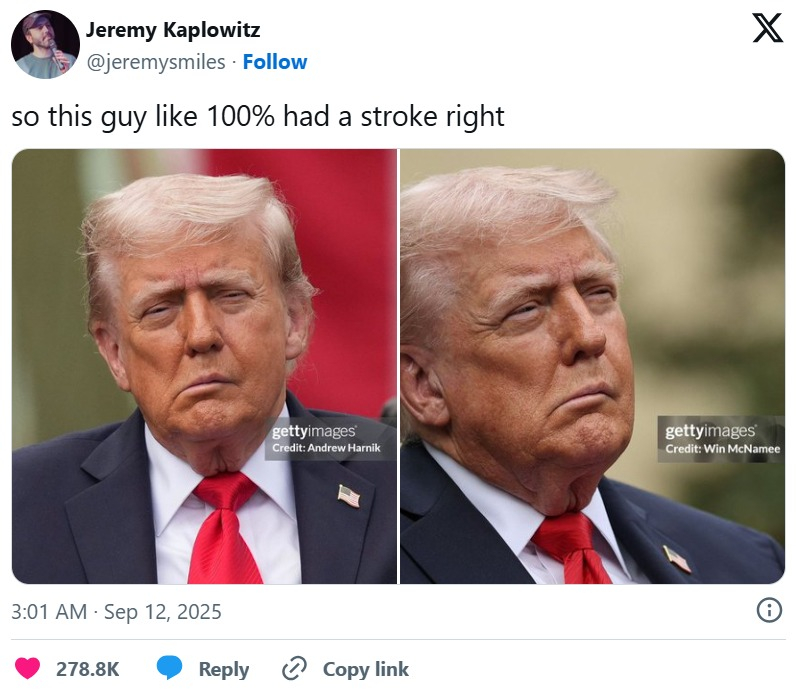 코미디언 제러미 카플로위츠가 올린 게시물./사진=엑스(X·옛트위터)