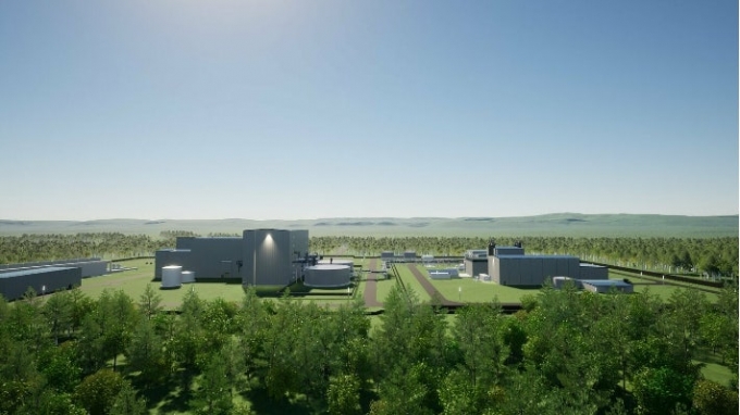 미국 와이오밍주 테라파워 SMR 발전소 조감도