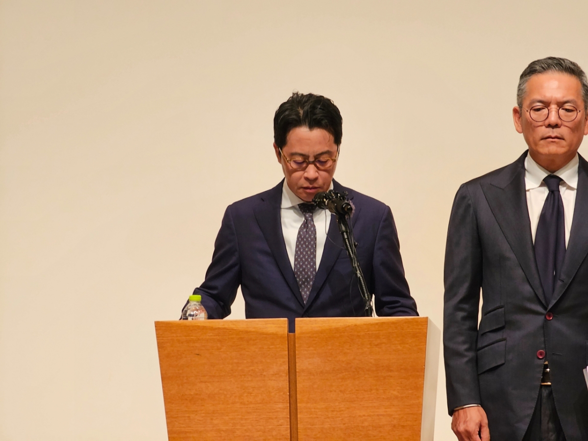 조좌진 롯데카드 대표가 18일 서울 중구 부영태평빌딩에서 기자회견을 열고 사이버 침해 사고에 대해 설명하고 있다./사진=이창섭 기자.