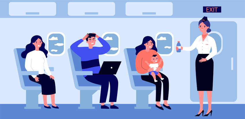 장시간 비행 중 우는 아이 때문에 고통스러웠다는 한 누리꾼의 호소가 공감을 샀다./사진=게티이미지