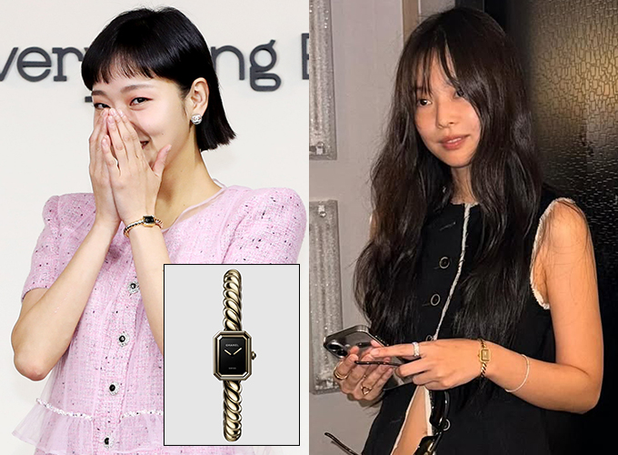 배우 김고은이 그룹 블랙핑크 제니와 같은 시계를 착용한 모습. 사진=뉴시스, 제니 인스타그램