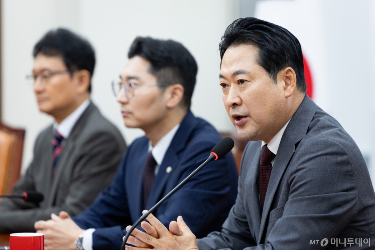 (서울=뉴스1) 유승관 기자 = 장동혁 국민의힘 대표가 27일 서울 여의도 국회에서 현안 관련 기자간담회를 하고 있다. 2025.9.27/뉴스1  Copyright © 뉴스1. All rights reserved. 무단 전재 및 재배포,  AI학습 이용 금지. /사진=(서울=뉴스1) 유승관 기자