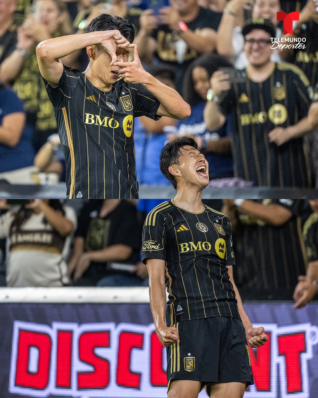 로스앤젤레스(LA)FC 손흥민이 28일 미국 미주리주 세인트루이스의 에너자이저 파크에서 열린 세인트루이스 시티SC와 2025 미국 프로축구 메이저리그사커(MLS) 정규리그 원정에서 골을 넣은 뒤 포효하고 있다. /사진=텔레문도 데포르테스 SNS 캡처