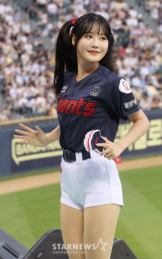 최홍라 치어리더. /사진=김진경 대기자